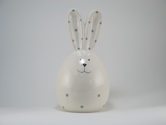 Coniglio in ceramica decorato