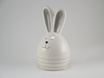 Coniglio in ceramica decorato