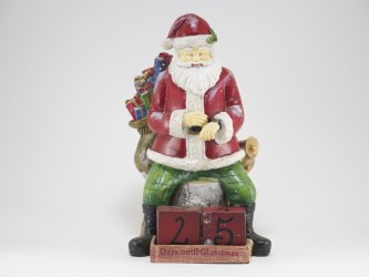 Babbo Natale seduto con calendario